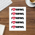 I LOVE BIRONS STICKER SHEET