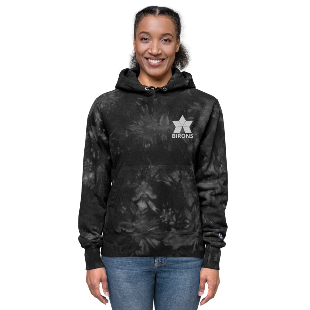 BIRONS EMBROIDERED TIE-DYE HOODIE
