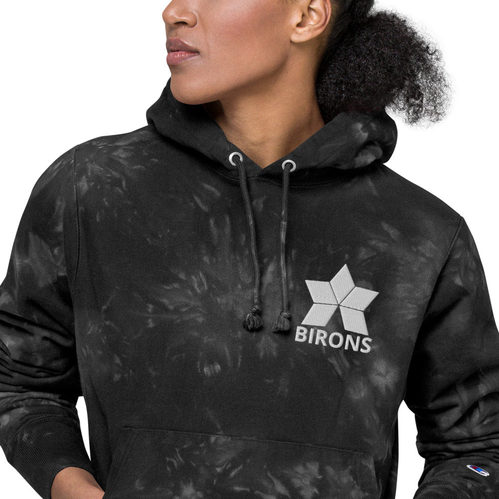 BIRONS EMBROIDERED TIE-DYE HOODIE