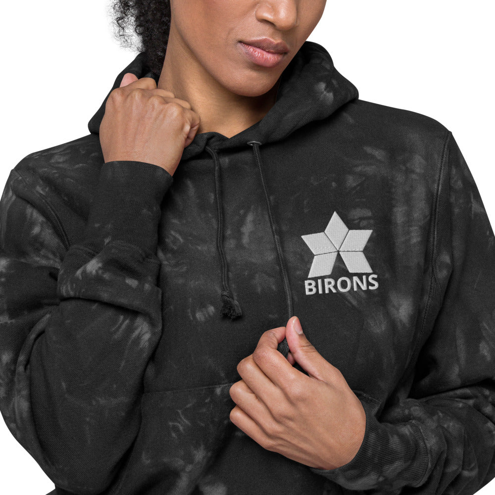 BIRONS EMBROIDERED TIE-DYE HOODIE