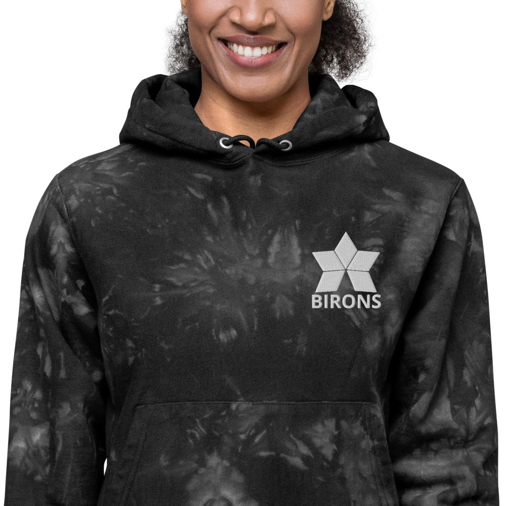 BIRONS EMBROIDERED TIE-DYE HOODIE