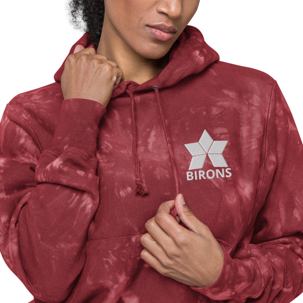 BIRONS EMBROIDERED TIE-DYE HOODIE
