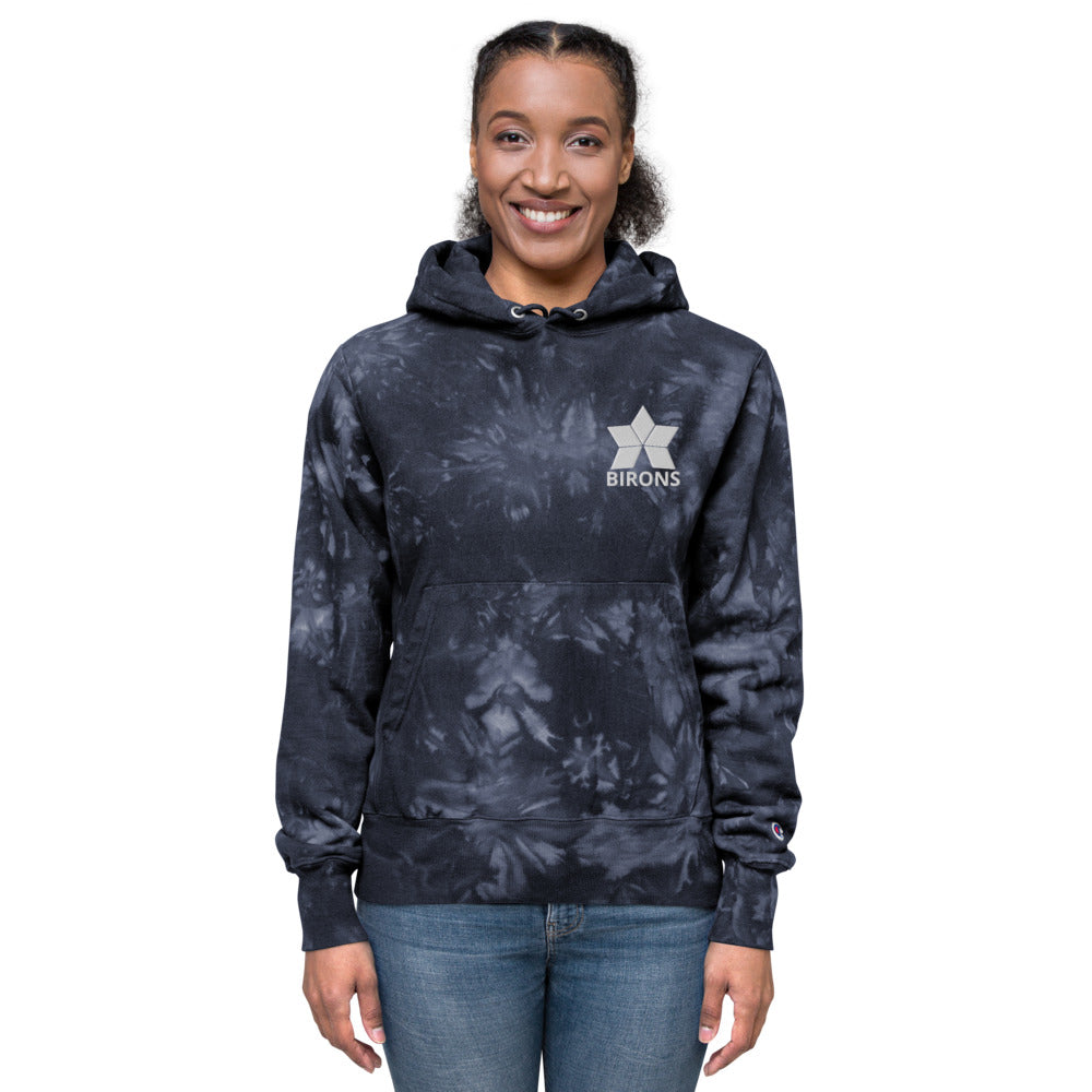 BIRONS EMBROIDERED TIE-DYE HOODIE