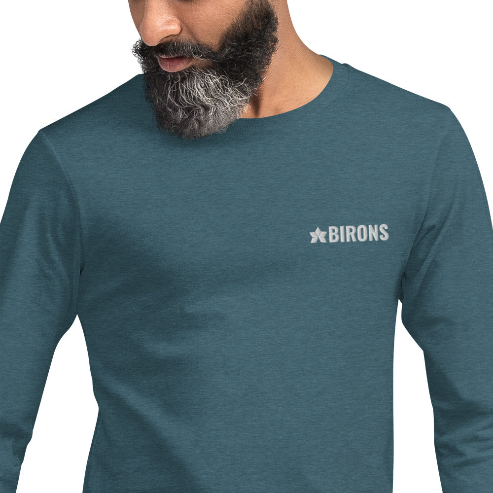 BIRONS EMBROIDERED LONG SLEEVE TEE