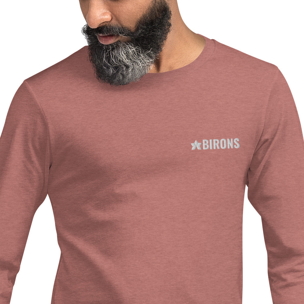 BIRONS EMBROIDERED LONG SLEEVE TEE